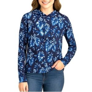 POLO by Ralph Lauren Women’s Blue Floral Pullover Hoodie
